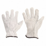 GUANTES CUERO P/CONDUCTOR,M,GRIS,RECT,PR