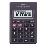 CALCULADORA BOLSILLO 8DIG HL-4A BK NEGRO CASIO