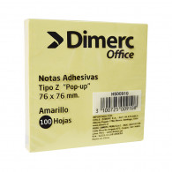 NOTAS ADH. 3 X 3 POP UP 100H AMARILLO DIMERC