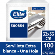 SERVILLETA PROFESIONAL EXTRA BCA 33X33CM 100UN