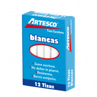 TIZAS BLANCAS X 12 UNI ARTESCO