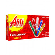 FASTENER PLASTICO COLORES CAJA X 50 UNI ARTI