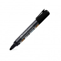 Plumón permanente punta redonda negro 23 Faber Castell