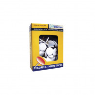 CHINCHE METALICO BLANCO CAJA POR 100UNIDADES