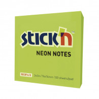 NOTAS ADH. 3 X 3 100H VERDE NEON STICK IN