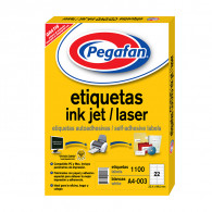 ETIQ INKJET A4 003(25.4X99MM)50H 1100UN CJ PEGAFAN