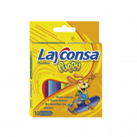 PLASTILINA X 10 UNI COLORES PUPPY LAYCONSA