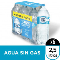 Agua sin gas 2500ml paquete x 6 unidades San Luis