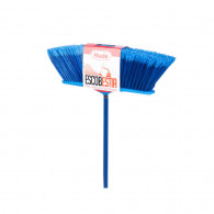 ESCOBA M/PLASTICO ECOBESTIA 44 CM AZUL