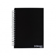 CUADERNO D/RING CUADRIC A4 120H T/D NEGRO DIMERC
