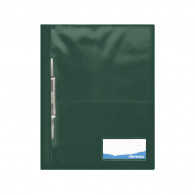 FOLDER TAPA TRANSP A4 CON FASTENER VERDE OSCURO 