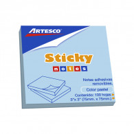 NOTAS ADH. 3 X 3 100H CELESTE ARTESCO