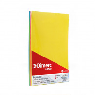 SEPARADOR CARTULINA A4 100UN 5 COLORES NEON DIMERC