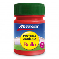 PINTURA ACRILIC BRILLANT 30ML ROJO 302 ARTESCO