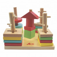 JGO EDUC MADERA PLANTADO GEO COLOR ARTI CREATIVO