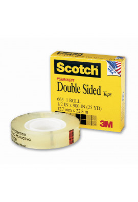 CINTA ADH. DOBLE FAZ 1/2X25YRD 665 SCOTCH