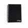 CUADERNO D/RING CUADRIC A5 160H T/D NEGRO DIMERC