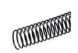 Espiral plastico 12mm (70 hojas) x 50 unidades negro