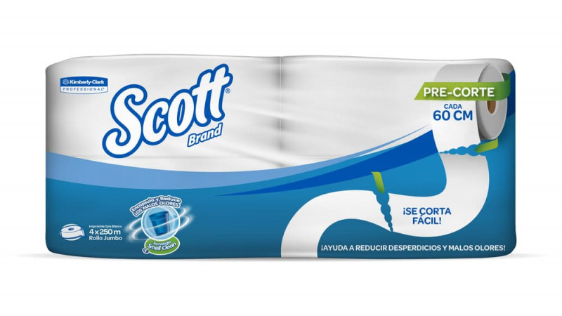 PAPEL HIG. JUMBO 2H BL 250MT X 4 ROLL SCOTT