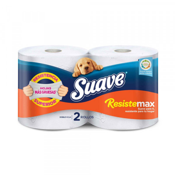 PAPEL HIG. 2H BL RESISTEMAX 15MT X 2 ROLL SUAVE