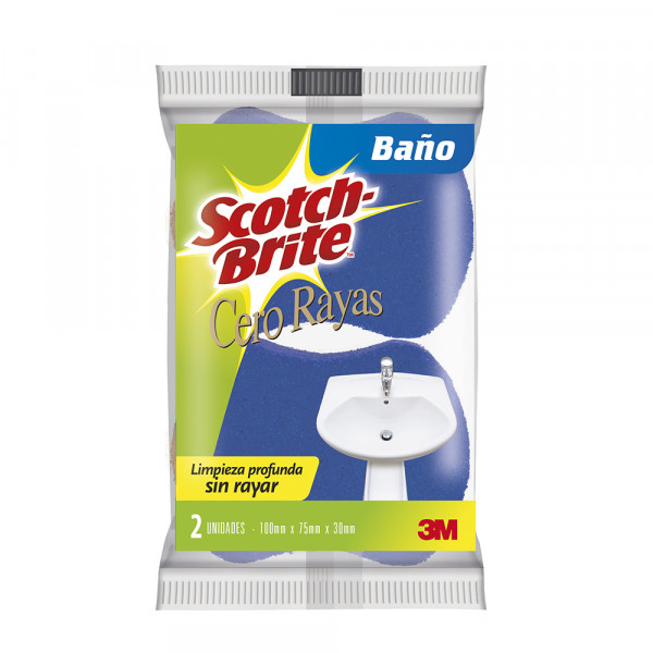 Esponja cero rayas baño  x 2  unidades Scotch-Brite
