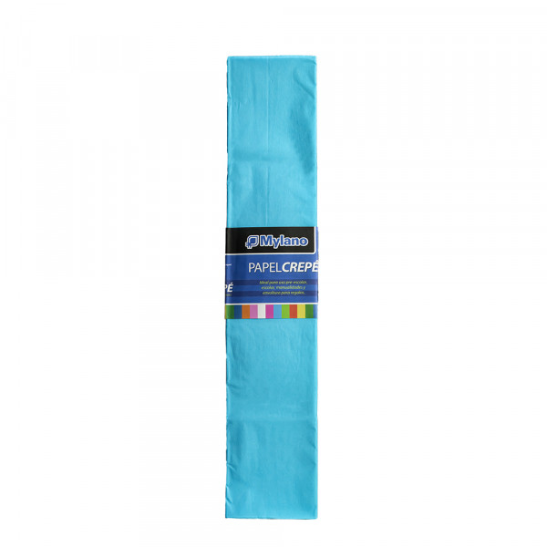 PAPEL CREPE 50X180CM CELESTE PQTX10