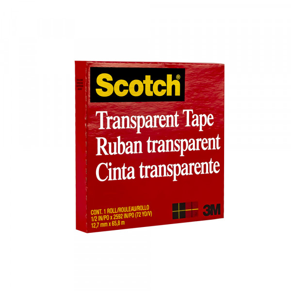 Cinta adhesiva transparente 1/2  x 72 yardas 600 Scotch