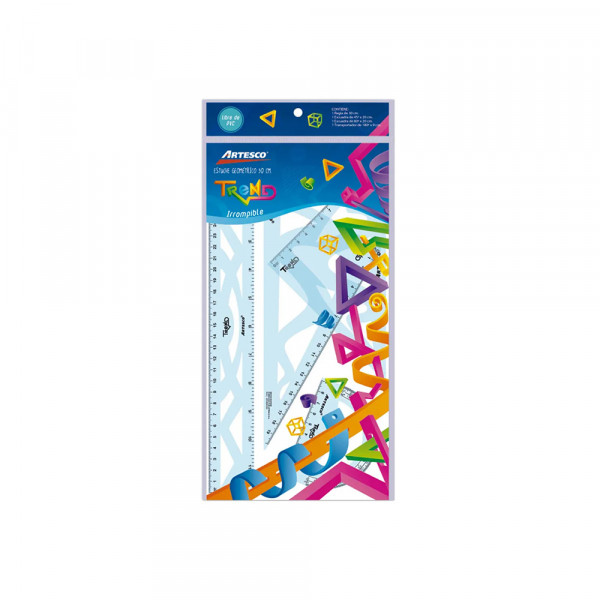 Estuche geometrico irrompible 30cm trend Artesco