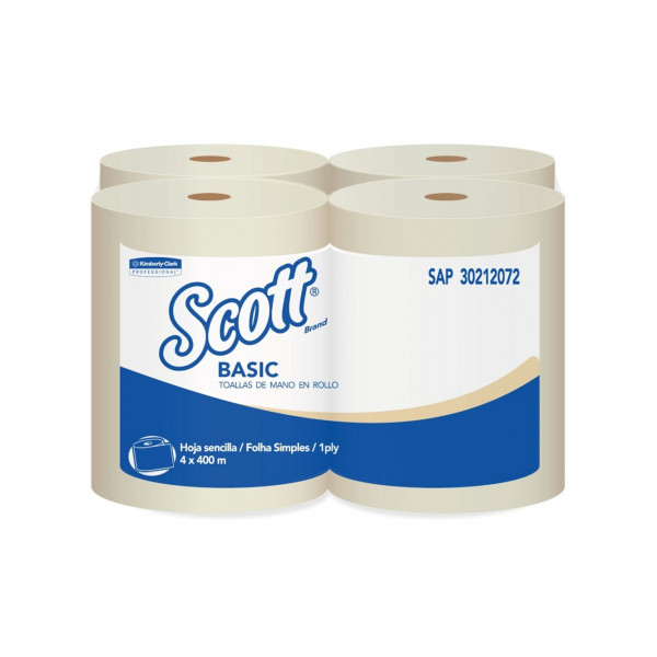 Papel toalla natural 1H 400mt X 4 Rollos SCOTT