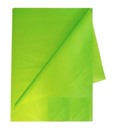 Papel seda color verde limon x 24 unidades