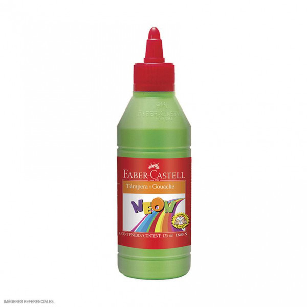 Tempera neon verde 250 ml Faber Castell