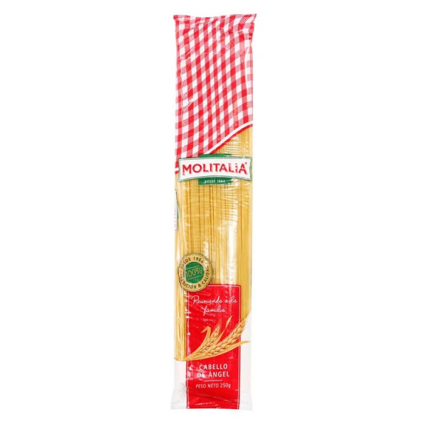 Fideo largo cabello de angel 250 gr Molitalia