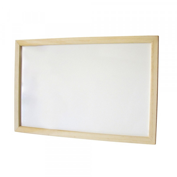 Pizarra blanca 45cm x 60cm marco de madera Dimerc