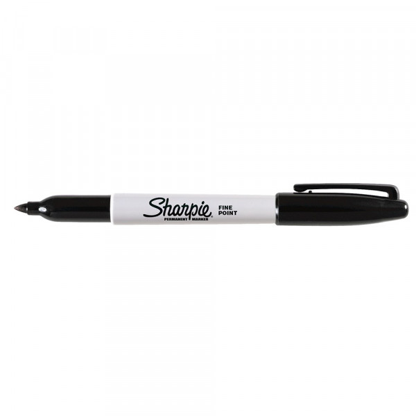 Plumon permanente punta fina negro Sharpie