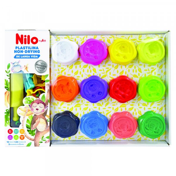 Plastilina jumbo non-drying premium caja x 12 unidades nilo Arti Creativo
