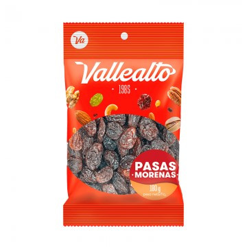 Pasas morenas bolsa 150gr Vallealto