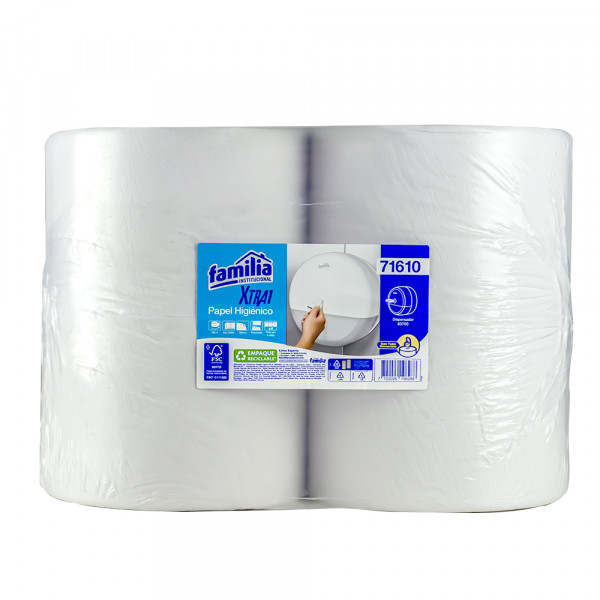 PAPEL HIG. JUMBO 2H X 200MT X 4UN BL XTRA1