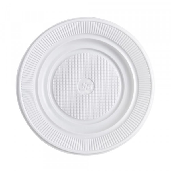 Plato plástico descartable blanco N18 x 25 und ISG