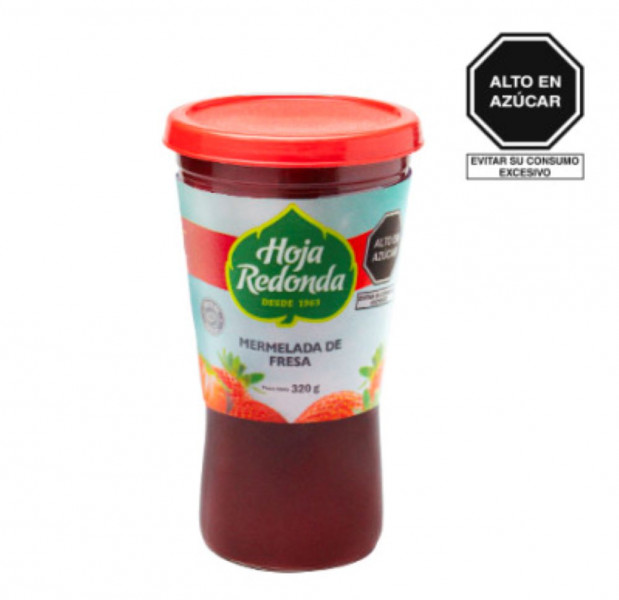 Mermelada fresa vaso 320 gr Hoja Redonda