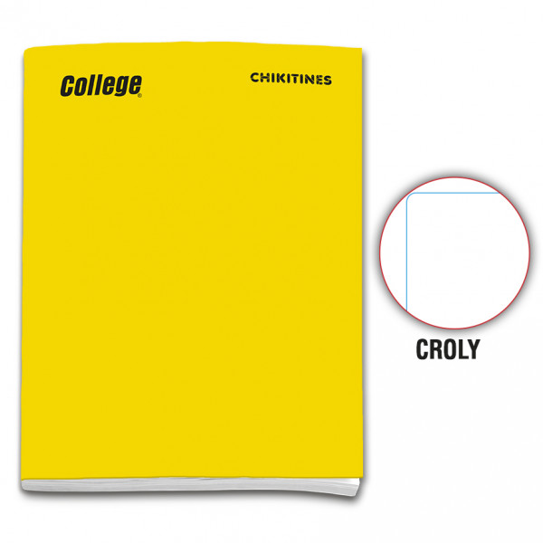 Cuaderno engrapado decroly A4x80 hojas amarillo Chikitines