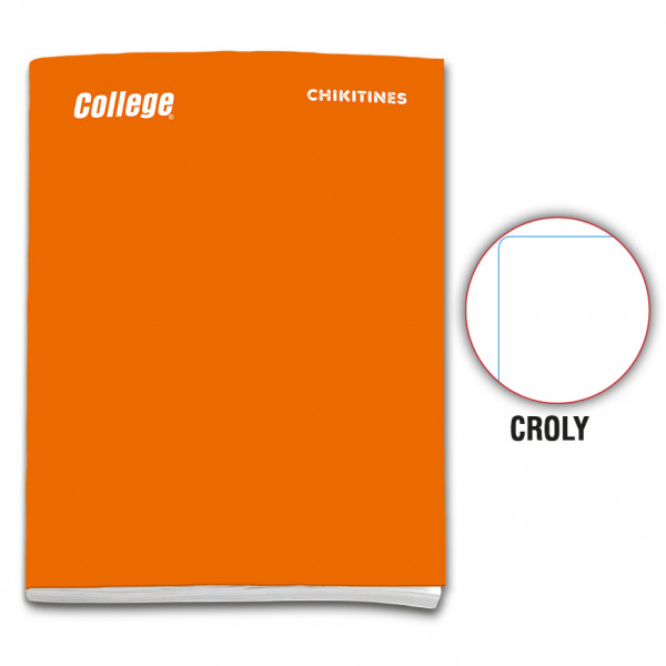 Cuaderno engrapado decroly A4x80 hojas naranja Chikitines