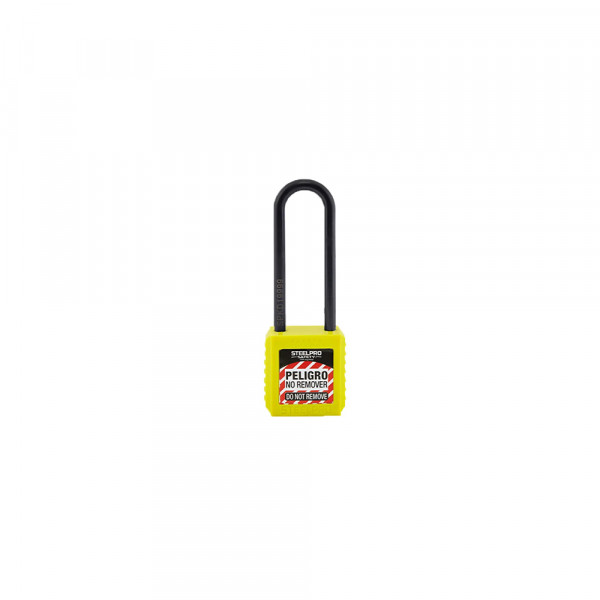 CANDADO AMARILLO LOCK OUT X10 LONG DIELECTRICO STEELPRO