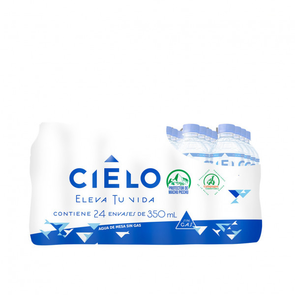 Agua sin gas 350ml paquete 24 unidades Cielo