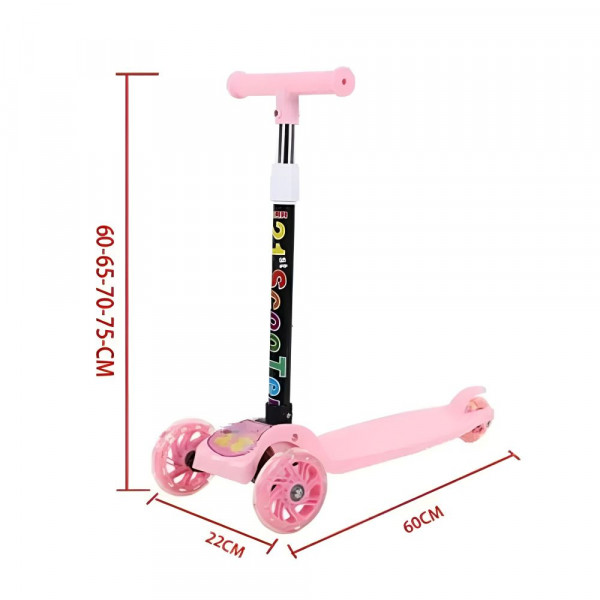 Scooter Plegable Niña Rosado/Verde D255