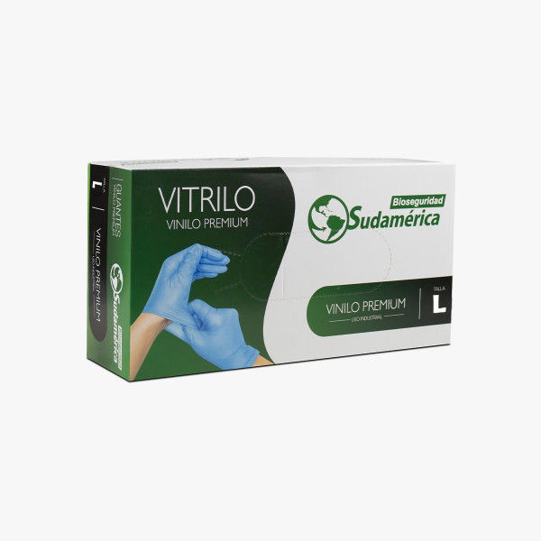 GUANTES DE VINILO TRANSP S/POLVO TALLA L X 100 UND ISUD