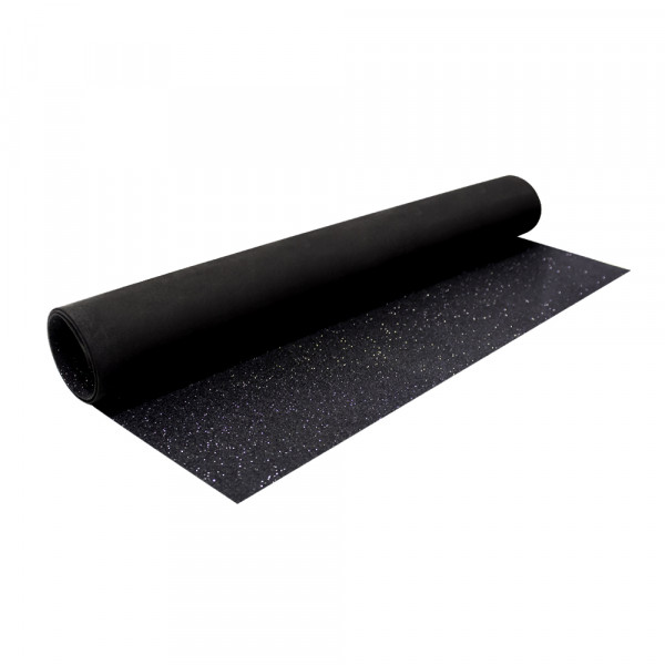 Microporoso 1.5mm glitter negro 50cm x 70cm x 1 unidad