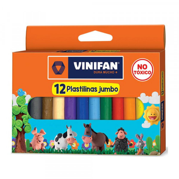Plastilina jumbo Clásica x 12 und Vinifan