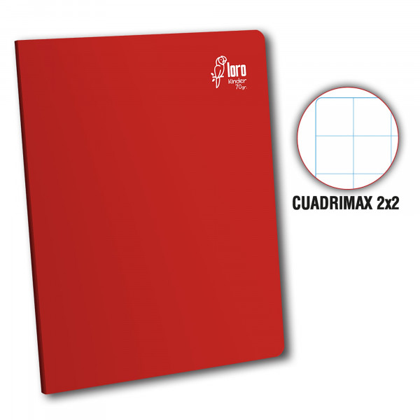 CUAD ENGRAP CUADRIMAX 2X2 A4 80H ROJO LORO