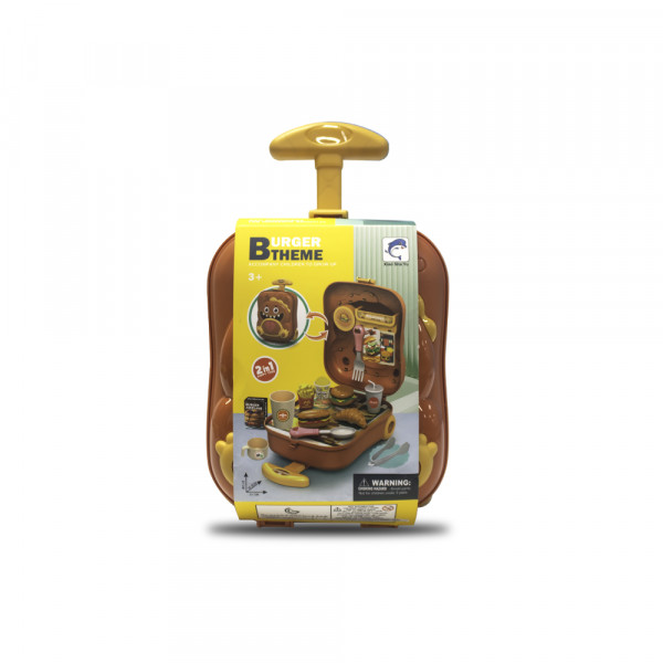 Set comida en maleta con ruedas