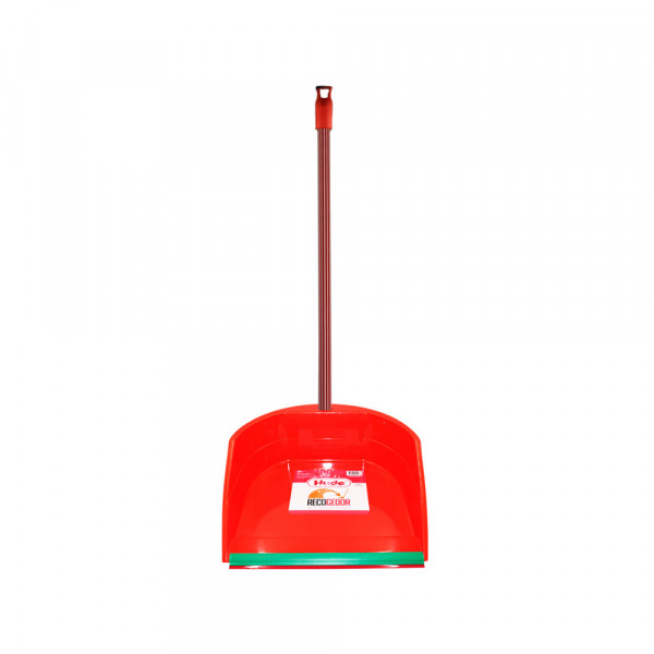 RECOGEDOR BASURA PLASTICO ROJO HUDE